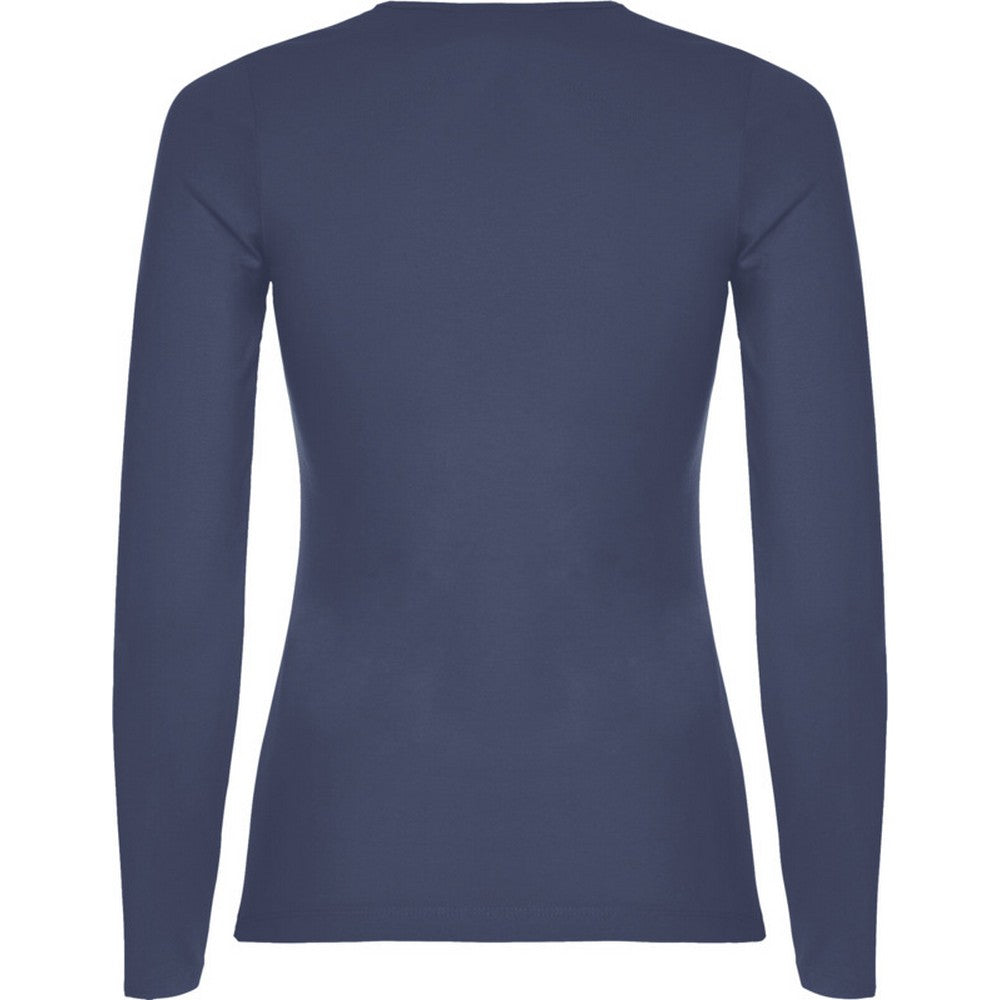 Blue Denim - Back - Roly Womens-Ladies Extreme Long-Sleeved T-Shirt