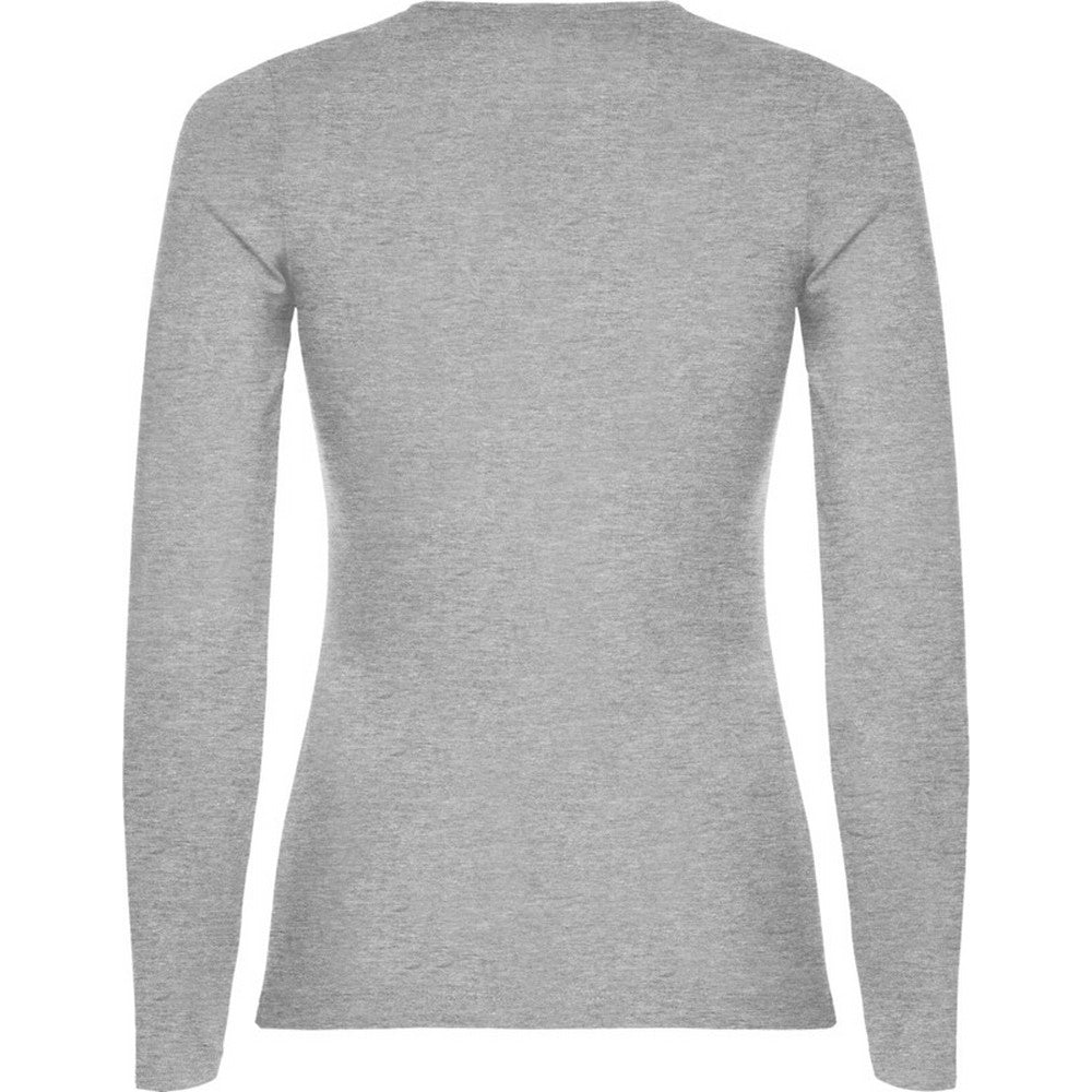 Grey Marl - Back - Roly Womens-Ladies Extreme Long-Sleeved T-Shirt