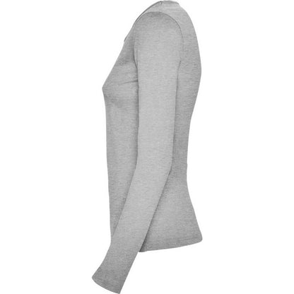 Grey Marl - Side - Roly Womens-Ladies Extreme Long-Sleeved T-Shirt