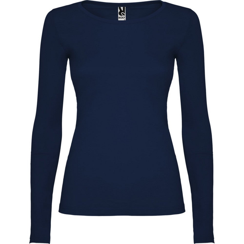 Navy Blue - Front - Roly Womens-Ladies Extreme Long-Sleeved T-Shirt