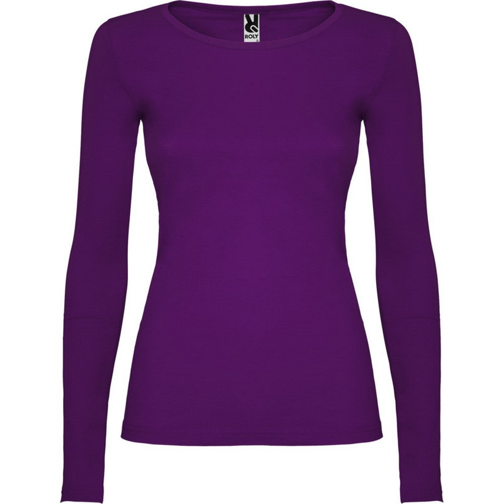 Purple - Front - Roly Womens-Ladies Extreme Long-Sleeved T-Shirt