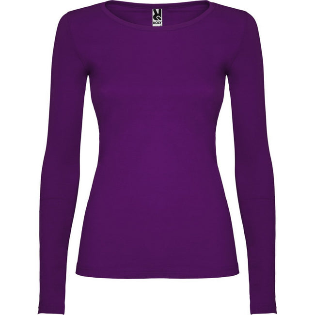Purple - Front - Roly Womens-Ladies Extreme Long-Sleeved T-Shirt