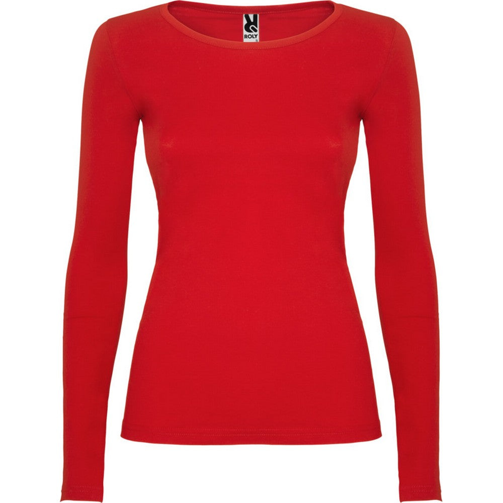 Red - Front - Roly Womens-Ladies Extreme Long-Sleeved T-Shirt