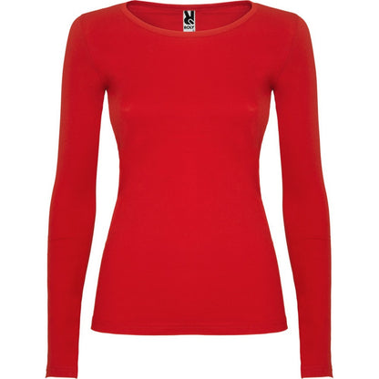 Red - Front - Roly Womens-Ladies Extreme Long-Sleeved T-Shirt