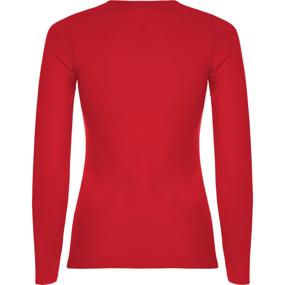 Red - Back - Roly Womens-Ladies Extreme Long-Sleeved T-Shirt