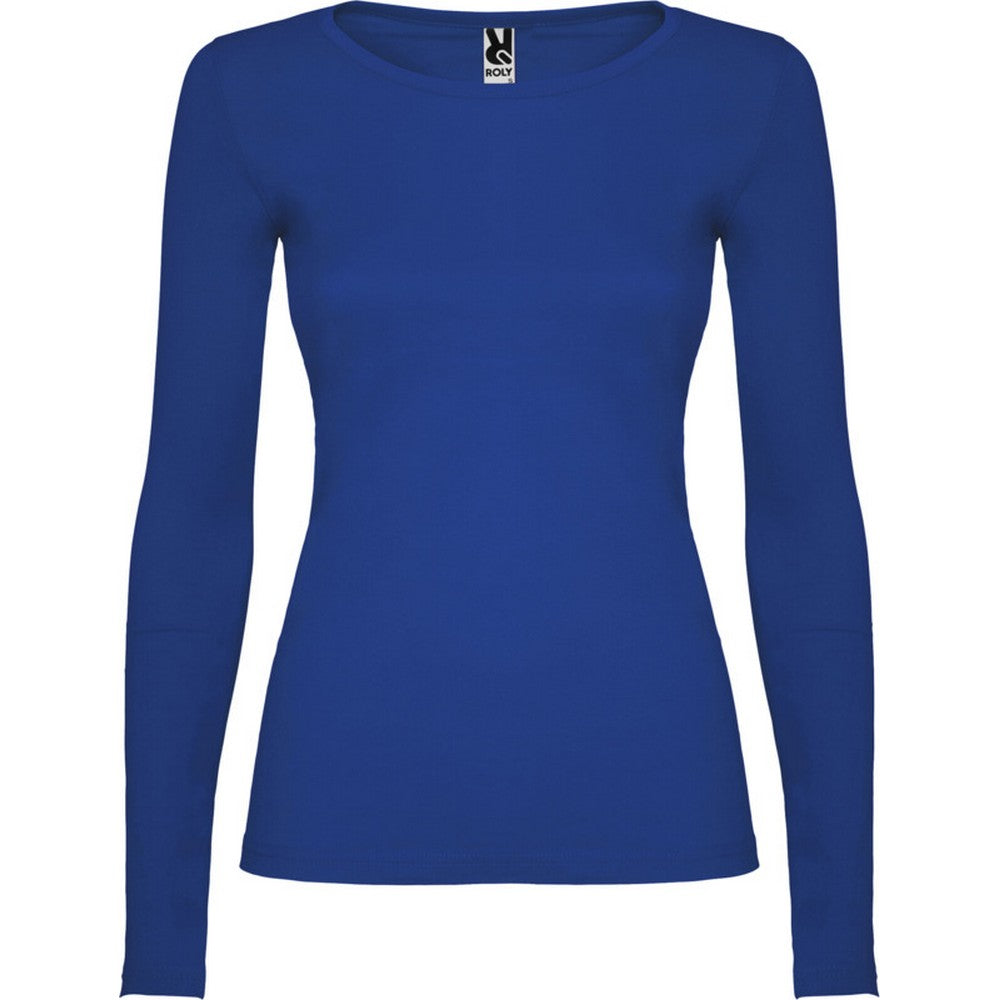 Royal Blue - Front - Roly Womens-Ladies Extreme Long-Sleeved T-Shirt