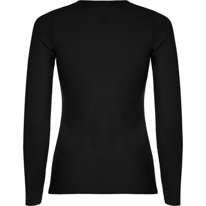 Solid Black - Back - Roly Womens-Ladies Extreme Long-Sleeved T-Shirt