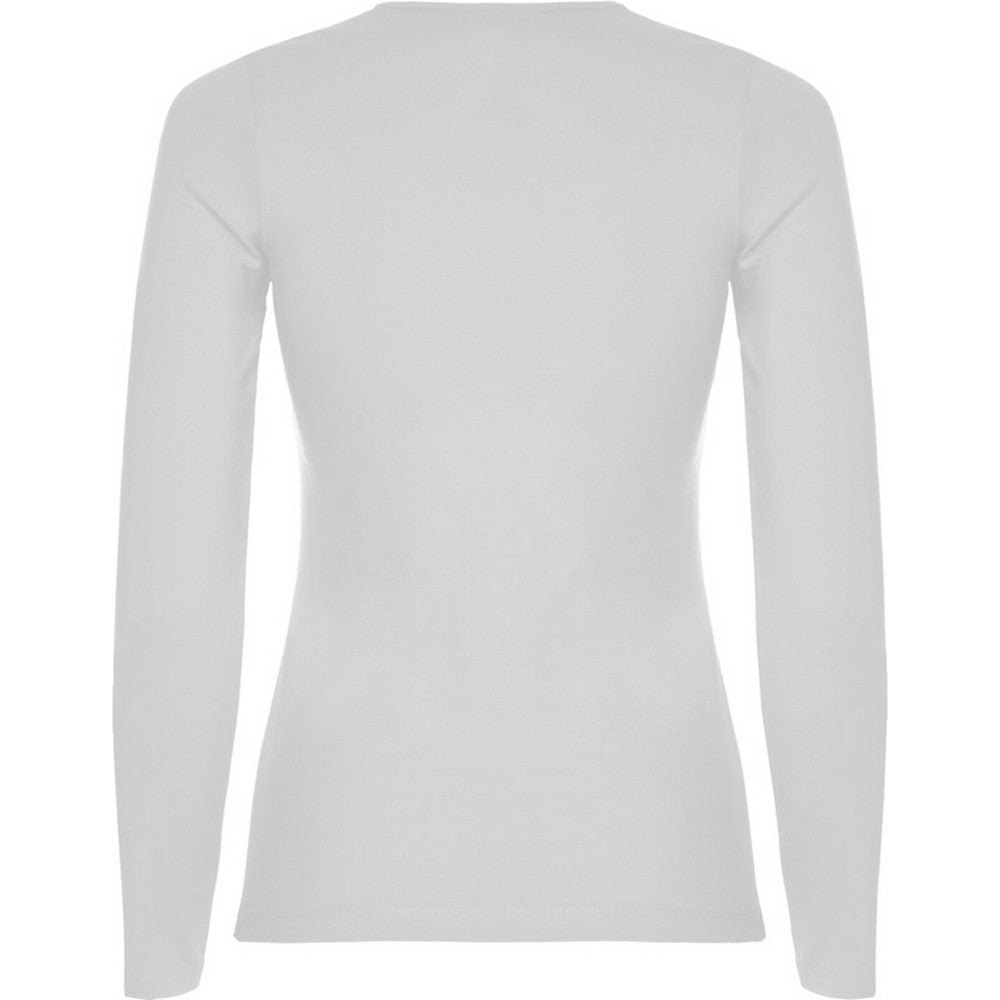 White - Back - Roly Womens-Ladies Extreme Long-Sleeved T-Shirt