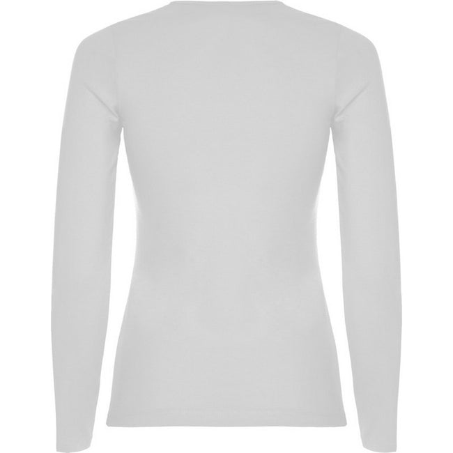 White - Back - Roly Womens-Ladies Extreme Long-Sleeved T-Shirt