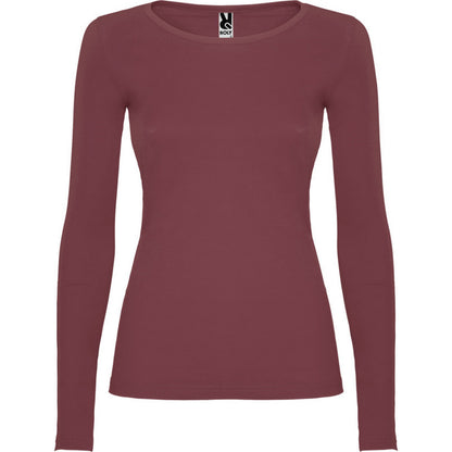 Berry Red - Front - Roly Womens-Ladies Extreme Long-Sleeved T-Shirt
