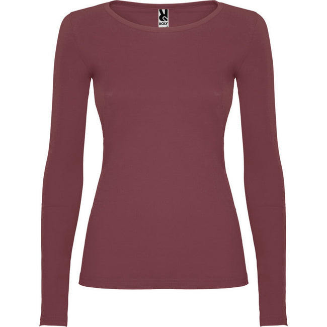 Berry Red - Front - Roly Womens-Ladies Extreme Long-Sleeved T-Shirt