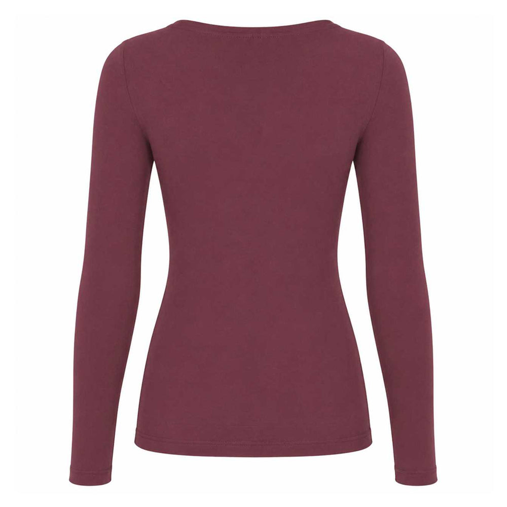 Berry Red - Back - Roly Womens-Ladies Extreme Long-Sleeved T-Shirt