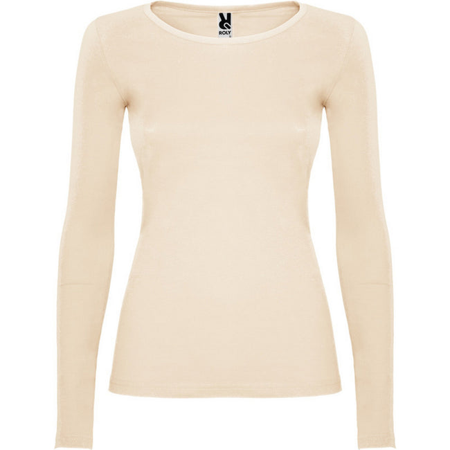 Sand - Front - Roly Womens-Ladies Extreme Long-Sleeved T-Shirt