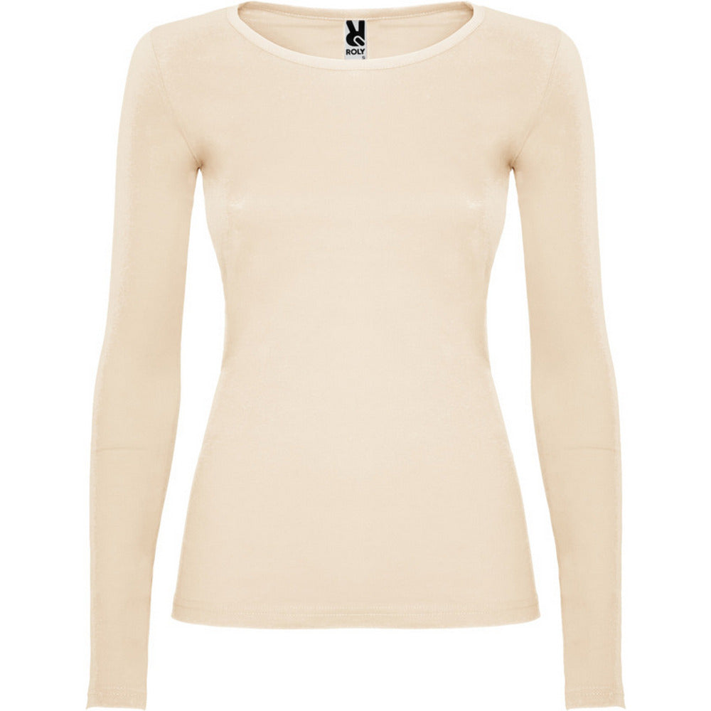 Sand - Front - Roly Womens-Ladies Extreme Long-Sleeved T-Shirt