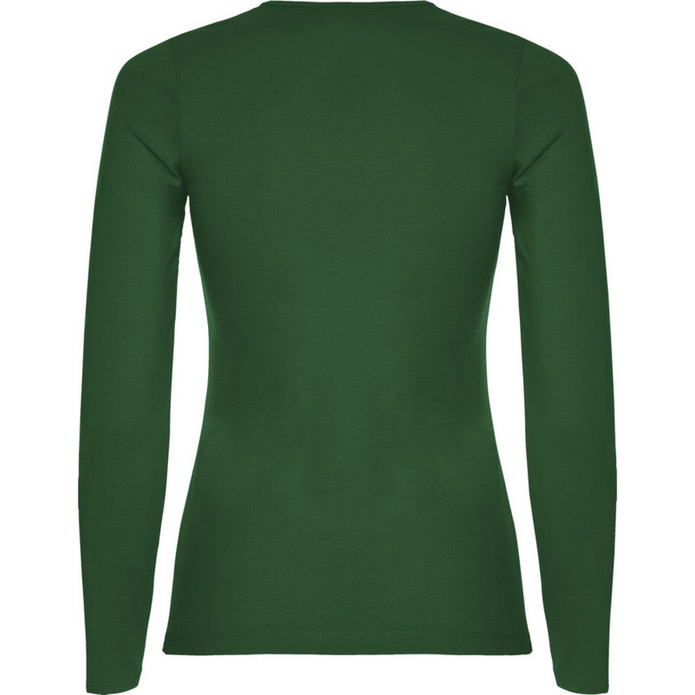 Bottle Green - Back - Roly Womens-Ladies Extreme Long-Sleeved T-Shirt