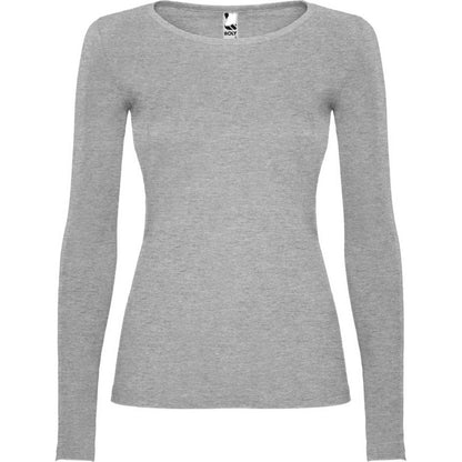 Grey Marl - Front - Roly Womens-Ladies Extreme Long-Sleeved T-Shirt
