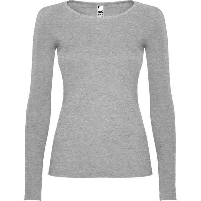 Grey Marl - Front - Roly Womens-Ladies Extreme Long-Sleeved T-Shirt