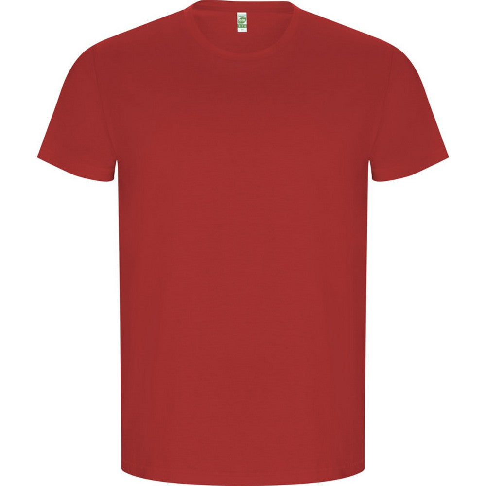 Red - Front - Roly Mens Golden Plain Short-Sleeved T-Shirt