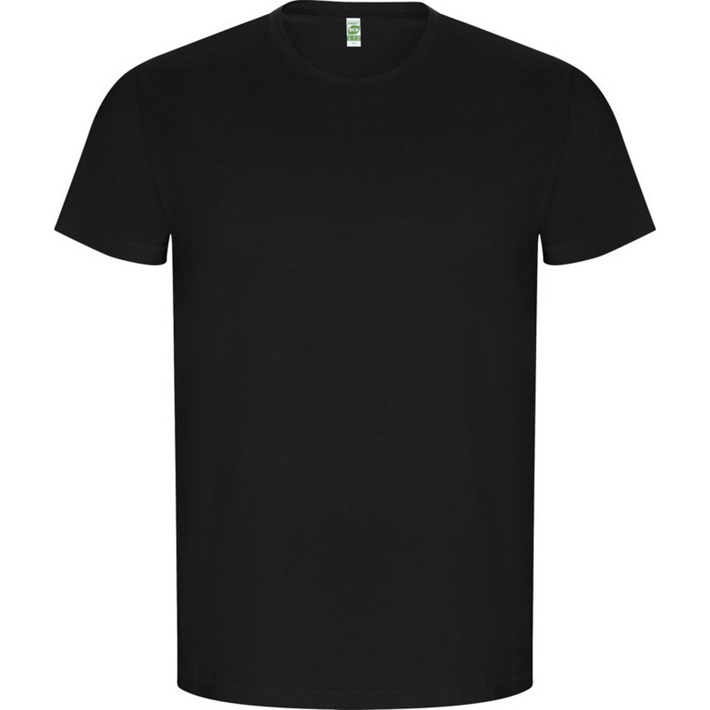 Solid Black - Front - Roly Mens Golden Plain Short-Sleeved T-Shirt