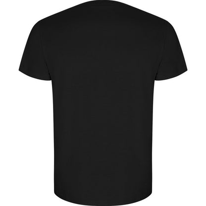Solid Black - Back - Roly Mens Golden Plain Short-Sleeved T-Shirt