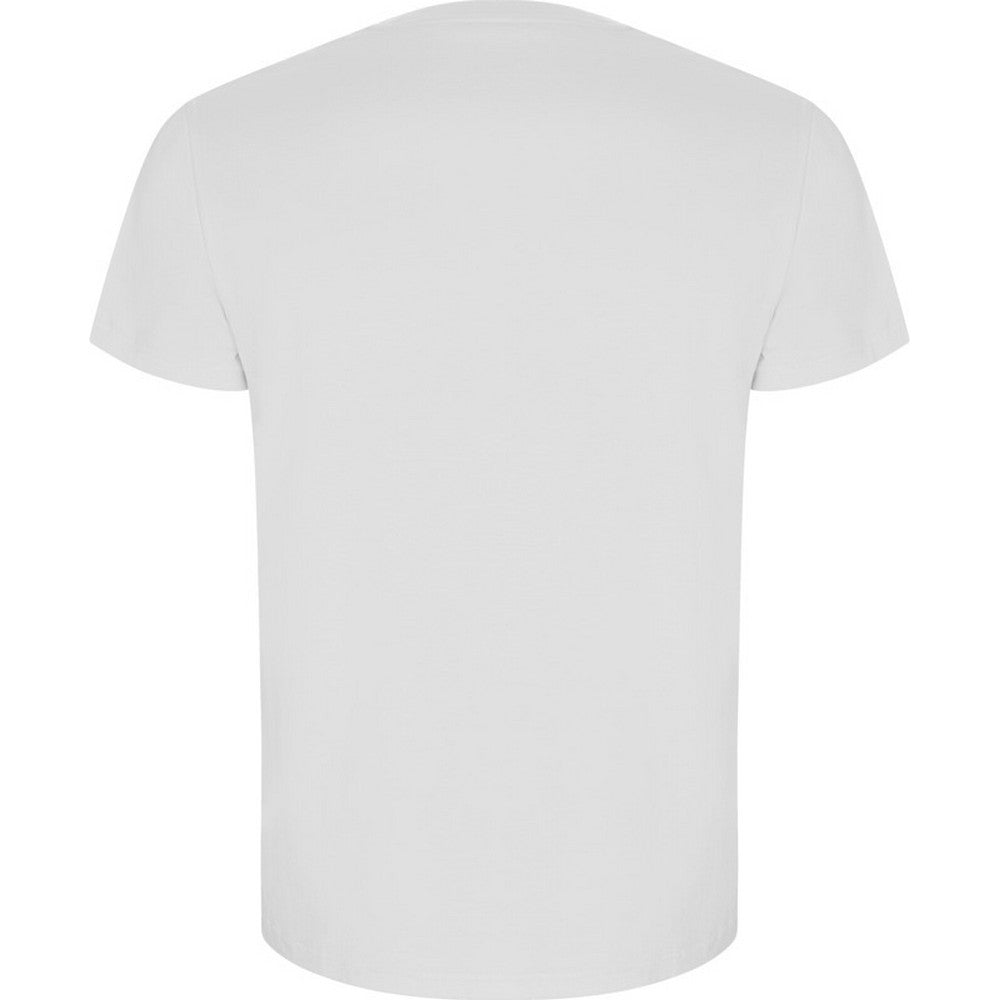 White - Back - Roly Mens Golden Plain Short-Sleeved T-Shirt