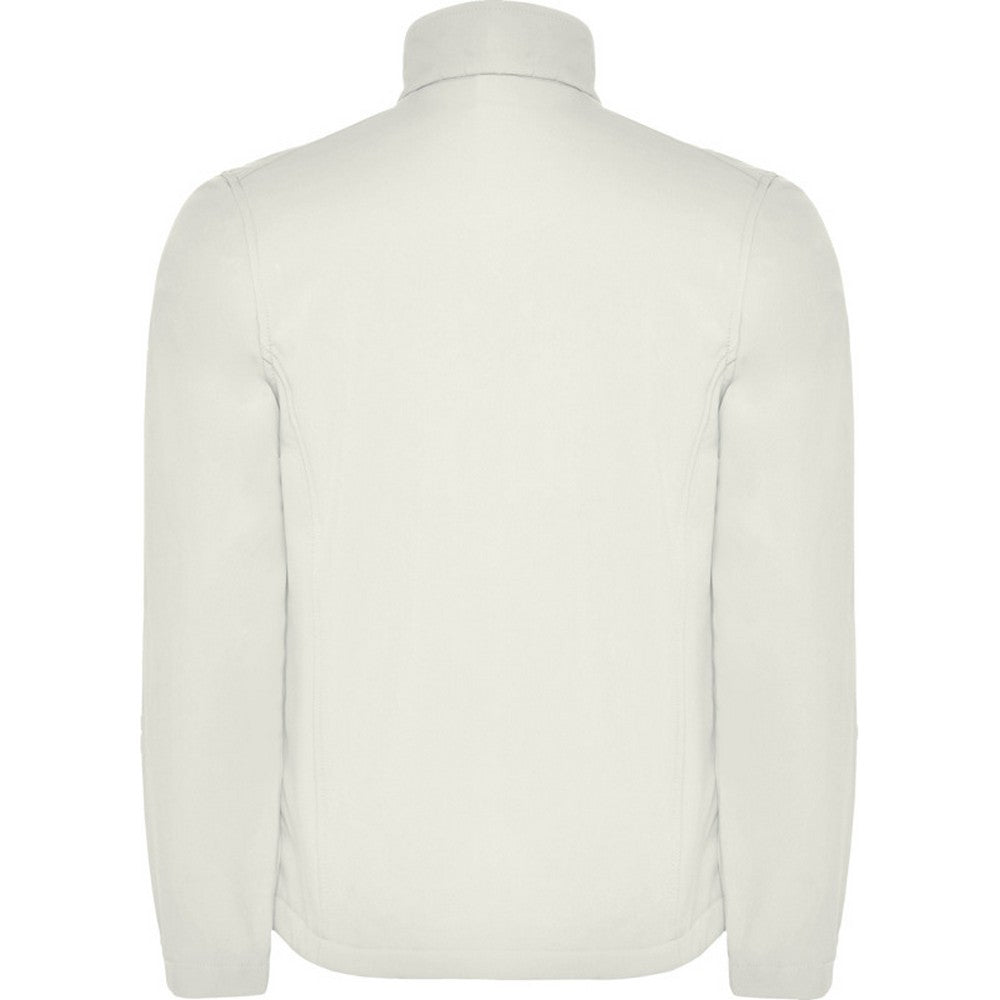 Pearl White - Back - Roly Mens Antartida Soft Shell Jacket