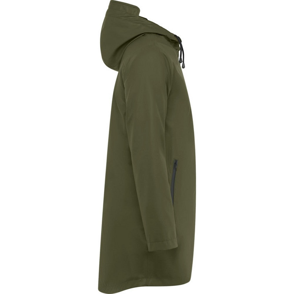 Dark Military Green - Side - Roly Mens Sitka Waterproof Raincoat