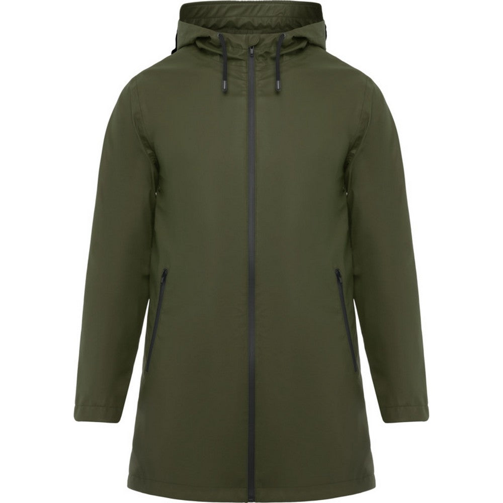 Dark Military Green - Front - Roly Mens Sitka Waterproof Raincoat