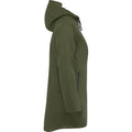 Dark Military Green - Side - Roly Womens-Ladies Sitka Waterproof Raincoat
