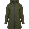 Dark Military Green - Front - Roly Womens-Ladies Sitka Waterproof Raincoat