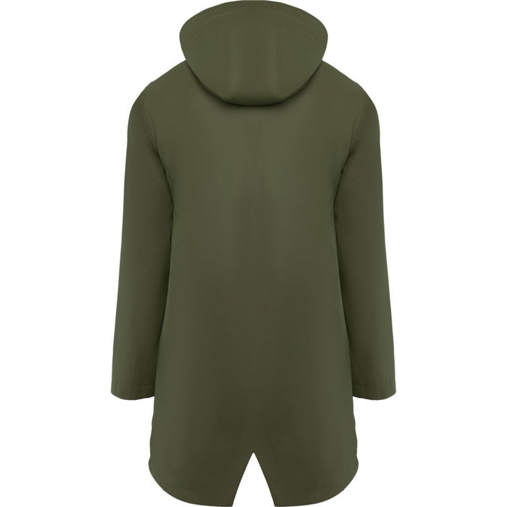 Dark Military Green - Back - Roly Womens-Ladies Sitka Waterproof Raincoat