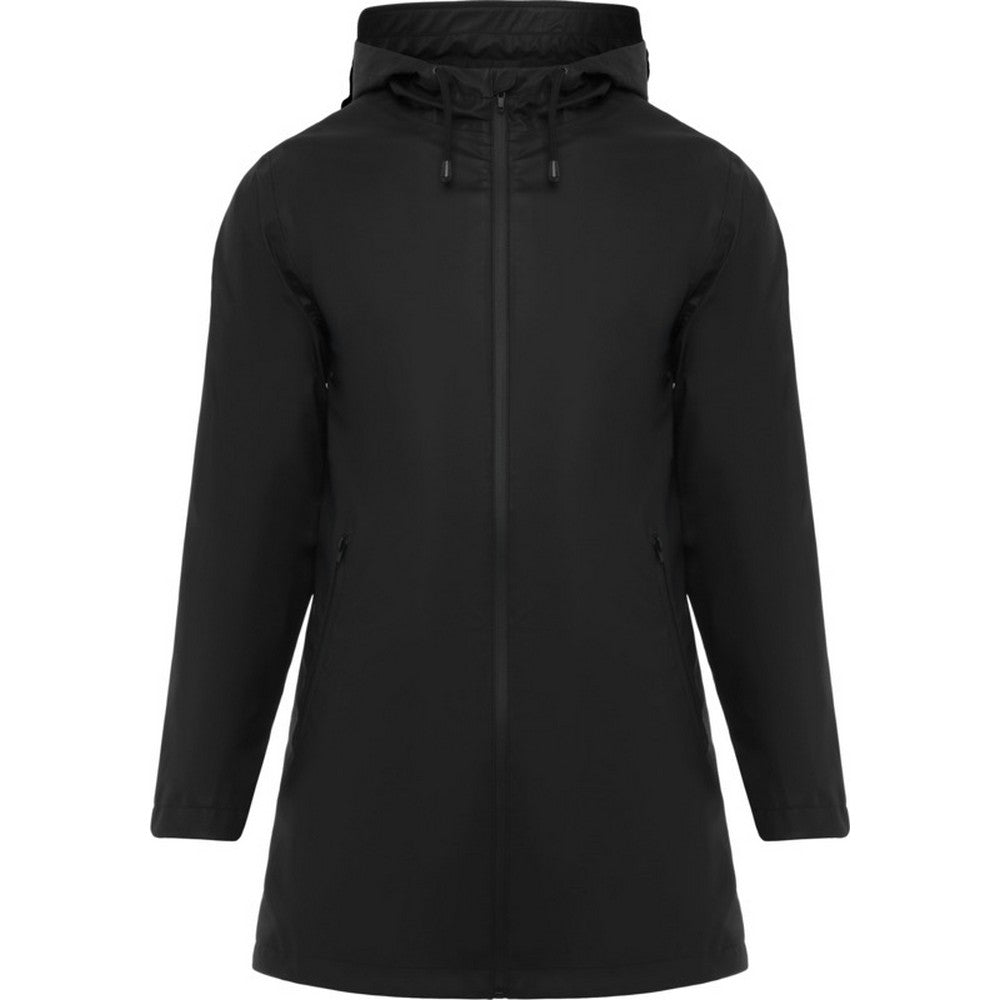 Solid Black - Front - Roly Womens-Ladies Sitka Waterproof Raincoat