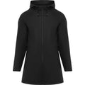Solid Black - Front - Roly Womens-Ladies Sitka Waterproof Raincoat