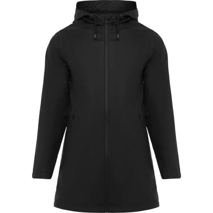 Solid Black - Front - Roly Womens-Ladies Sitka Waterproof Raincoat