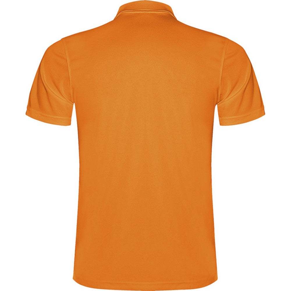 Fluorescent Orange - Back - Roly Childrens-Kids Monzha Polo Shirt