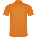 Fluorescent Orange - Back - Roly Childrens-Kids Monzha Polo Shirt