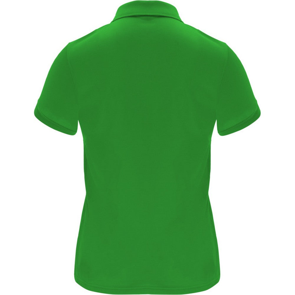 Fern Green - Back - Roly Womens-Ladies Monzha Short-Sleeved Sports Polo Shirt