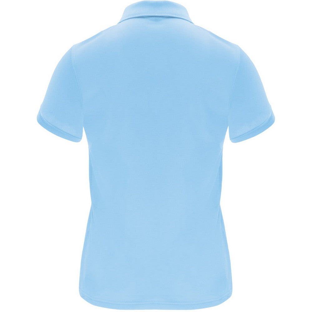Sky Blue - Back - Roly Womens-Ladies Monzha Short-Sleeved Sports Polo Shirt
