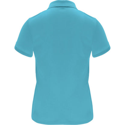 Turquoise - Back - Roly Womens-Ladies Monzha Short-Sleeved Sports Polo Shirt