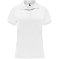 White - Front - Roly Womens-Ladies Monzha Short-Sleeved Sports Polo Shirt