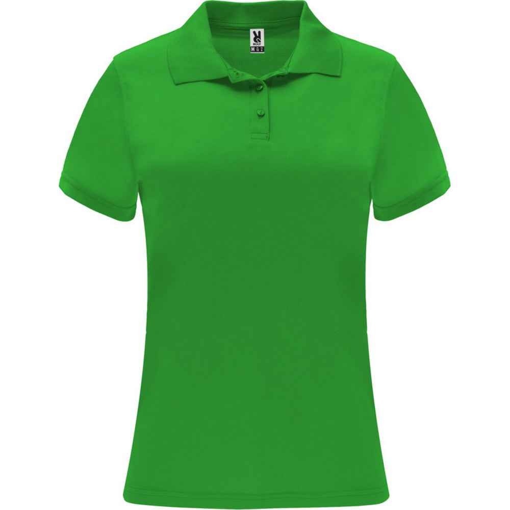 Fern Green - Front - Roly Womens-Ladies Monzha Short-Sleeved Sports Polo Shirt