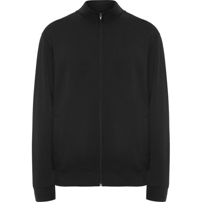 Solid Black - Front - Roly Unisex Adult Ulan Full Zip Sweatshirt