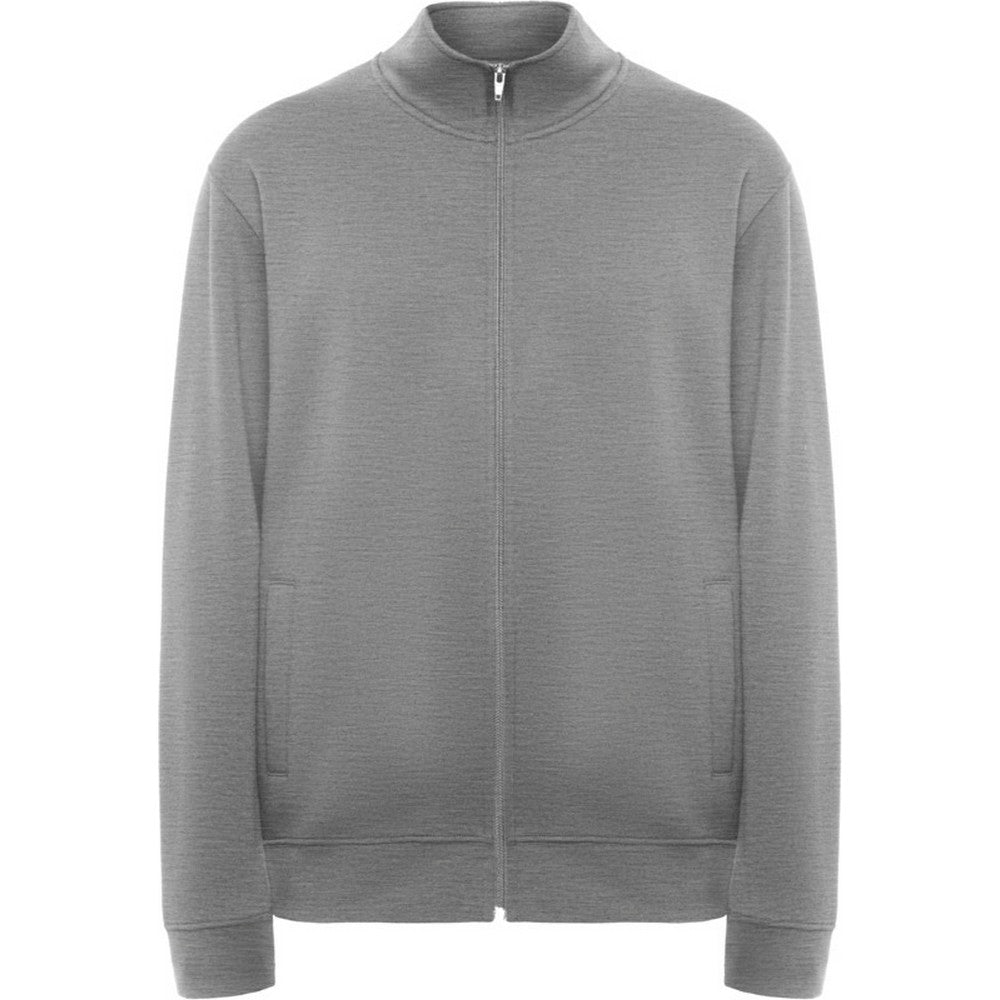 Grey Marl - Front - Roly Unisex Adult Ulan Full Zip Sweatshirt