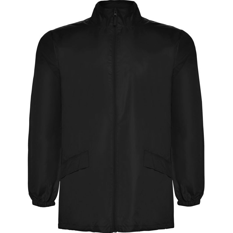 Solid Black - Front - Roly Unisex Adult Escocia Lightweight Waterproof Jacket