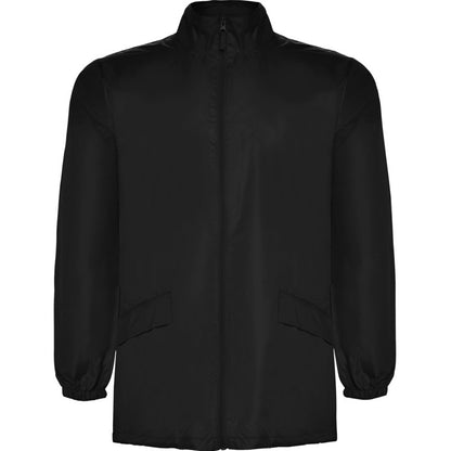 Solid Black - Front - Roly Unisex Adult Escocia Lightweight Waterproof Jacket