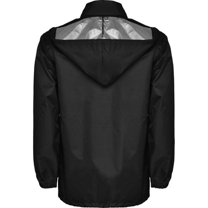 Solid Black - Back - Roly Unisex Adult Escocia Lightweight Waterproof Jacket