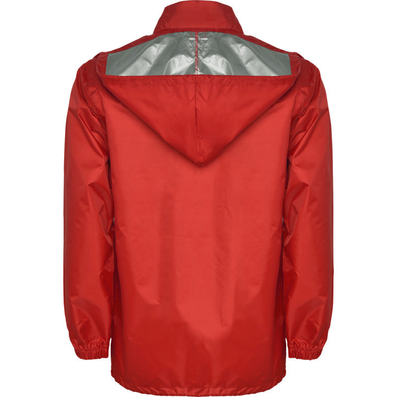 Red - Back - Roly Unisex Adult Escocia Lightweight Waterproof Jacket