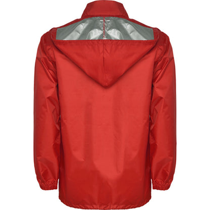 Red - Back - Roly Unisex Adult Escocia Lightweight Waterproof Jacket