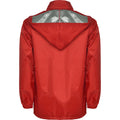 Red - Back - Roly Unisex Adult Escocia Lightweight Waterproof Jacket