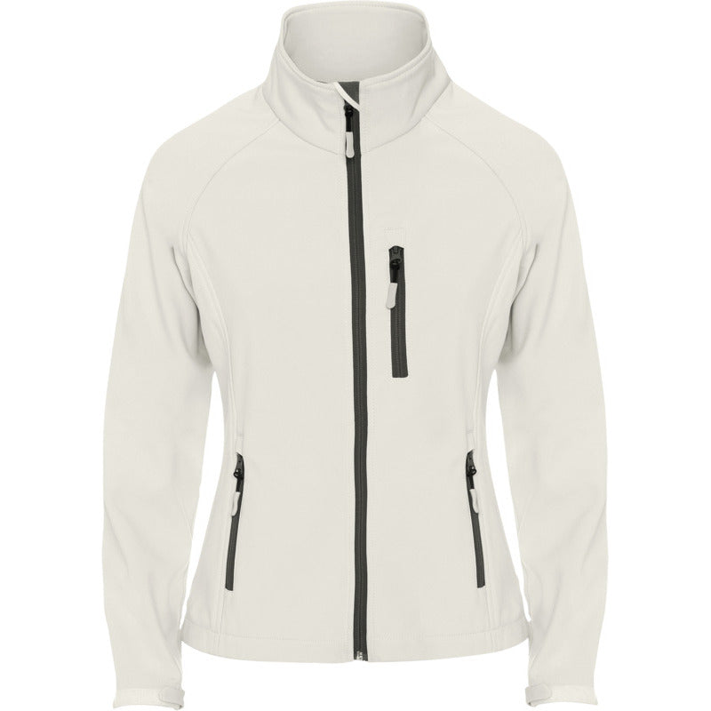 Pearl White - Front - Roly Womens-Ladies Antartida Soft Shell Jacket